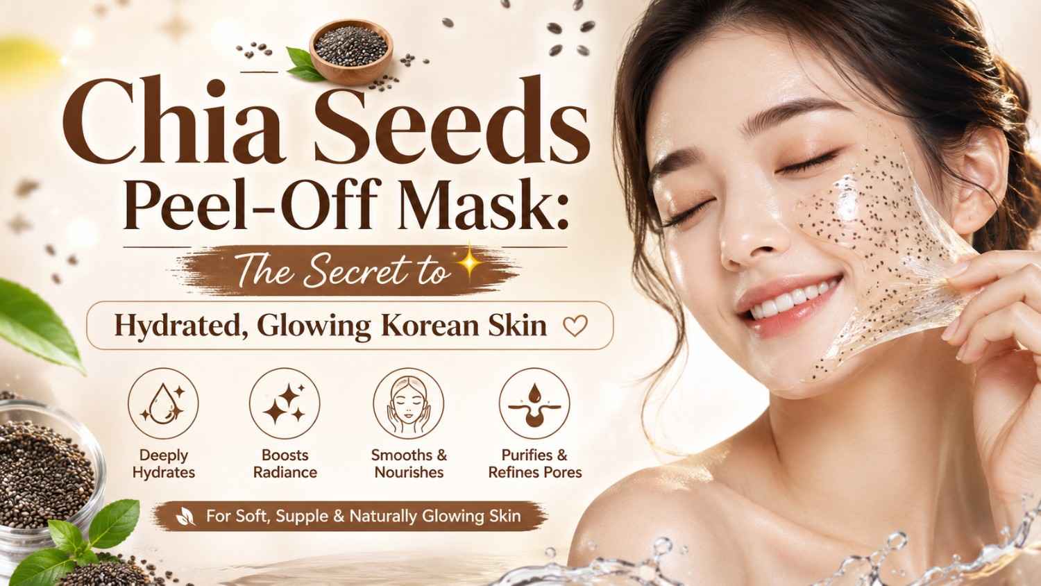 CHIA SEEDS PEEL-OFF MASK FOR FRESH, SMOOTH, AND RADIANT SKIN