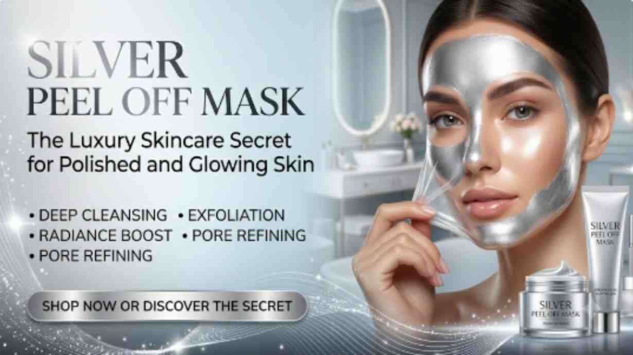 SILVER PEEL OFF MASK FOR POLISHED & GLOWING SKIN | SILVER FACE MASK
