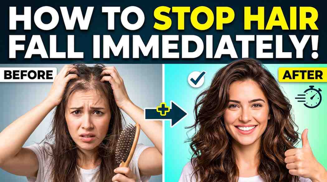 HOW TO STOP HAIR FALL IMMEDIATELY | NATURAL HAIR CARE TIPS