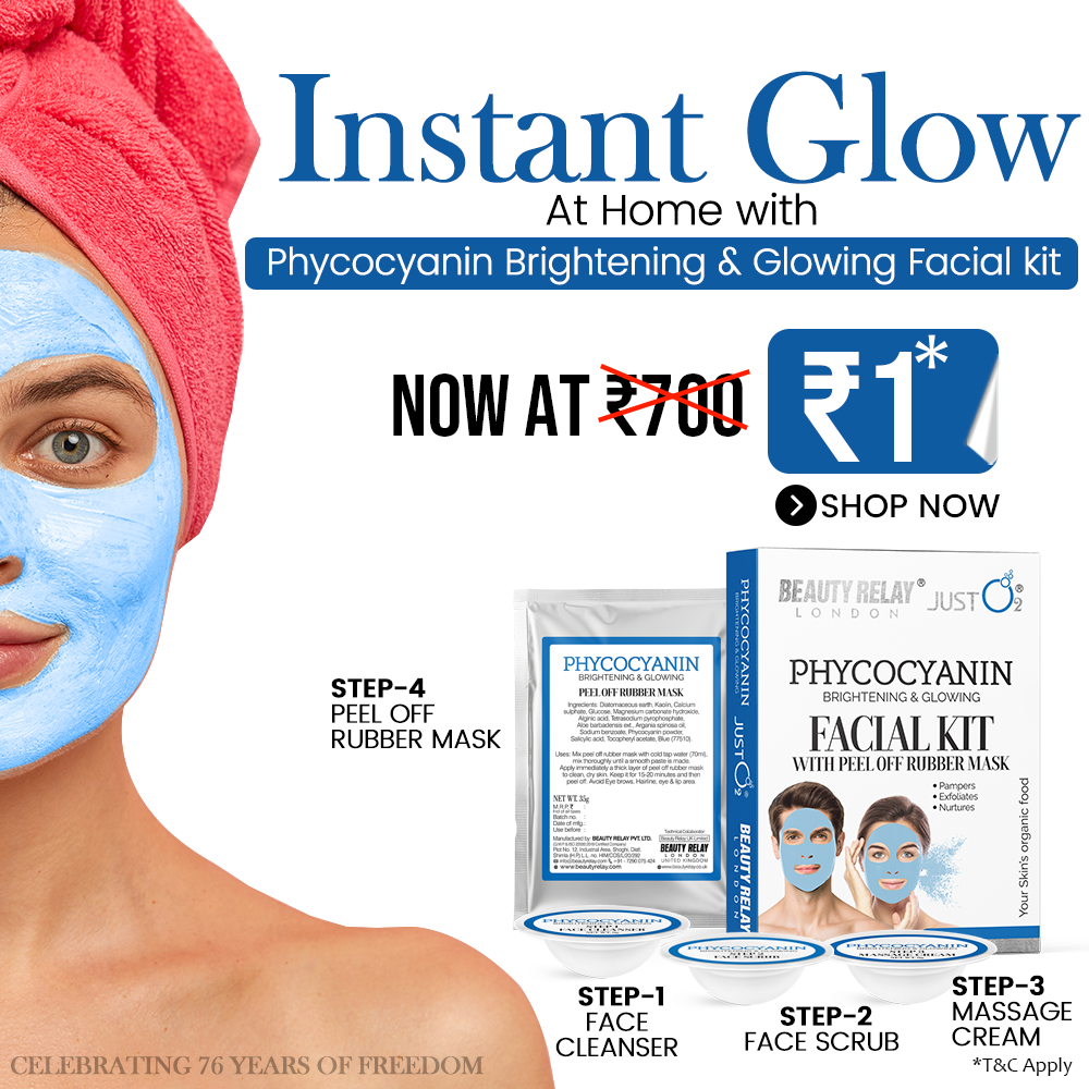 Phycocyanin Facial Kit With Peel-Off Rubber Mask At Rs-1