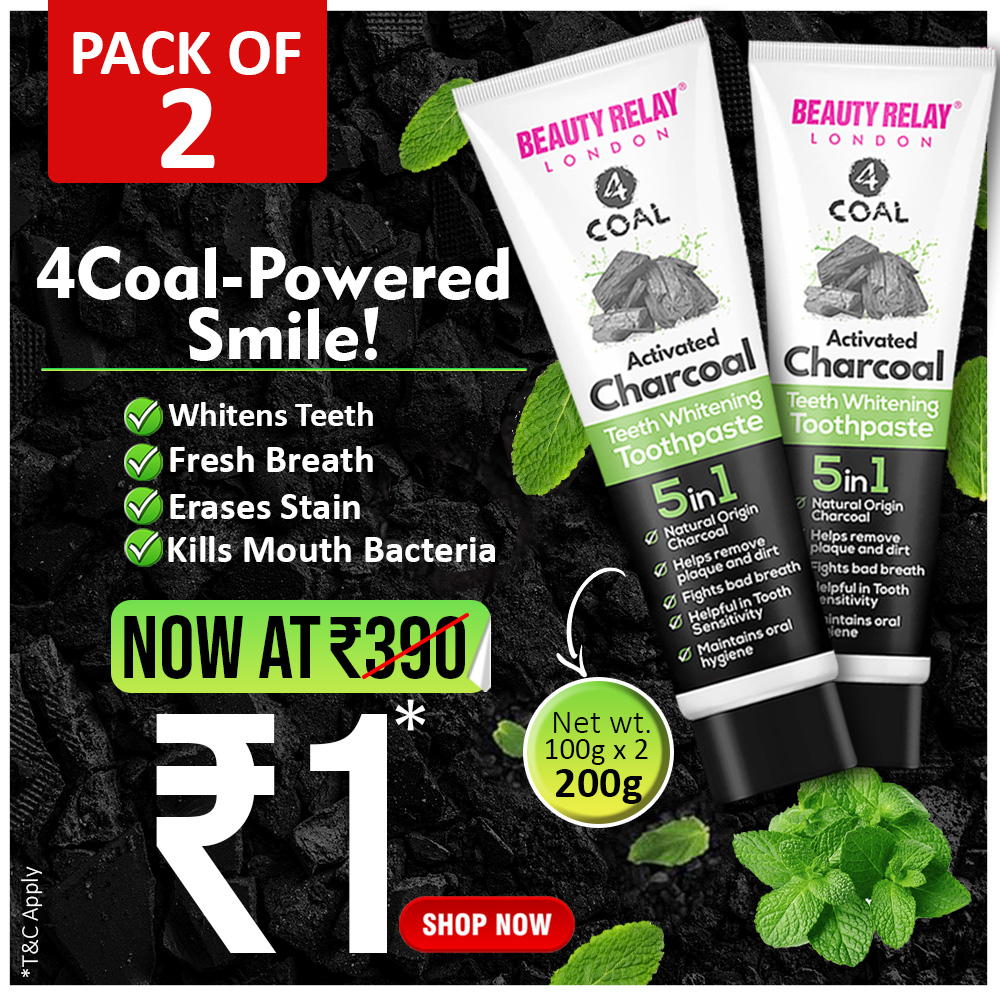 4coal Teeth Whitening Toothpaste (Pack Of 2) At Rs-1