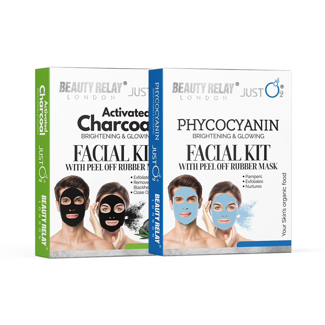 Activated Charcoal Facial Kit And Phycocyanin Facial Kit