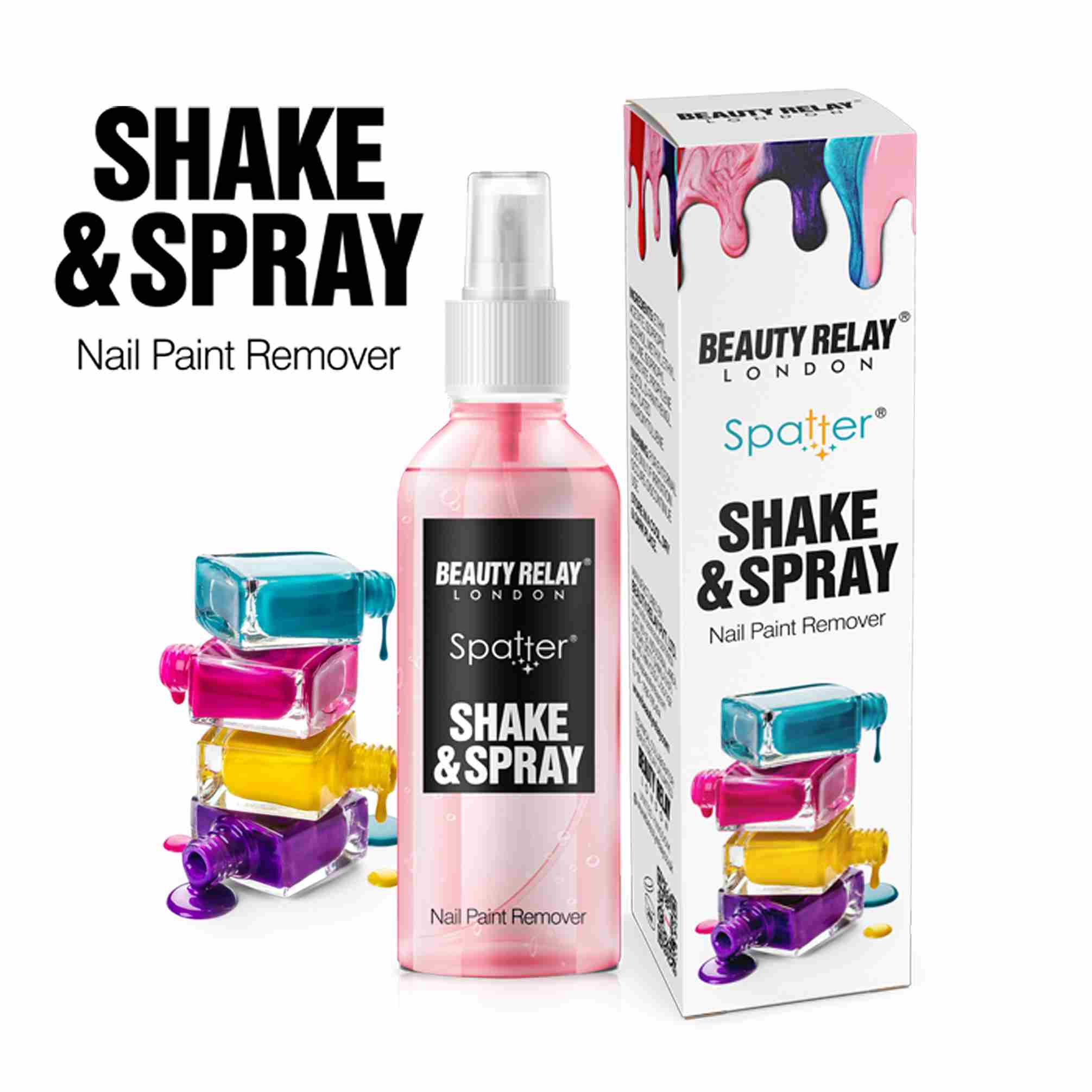 Spatter Shake & Spray Nail Paint Remover - 100ml