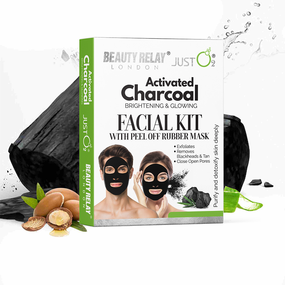 Activated Charcoal Facial Kit with Peel off Rubber Mask - 59g