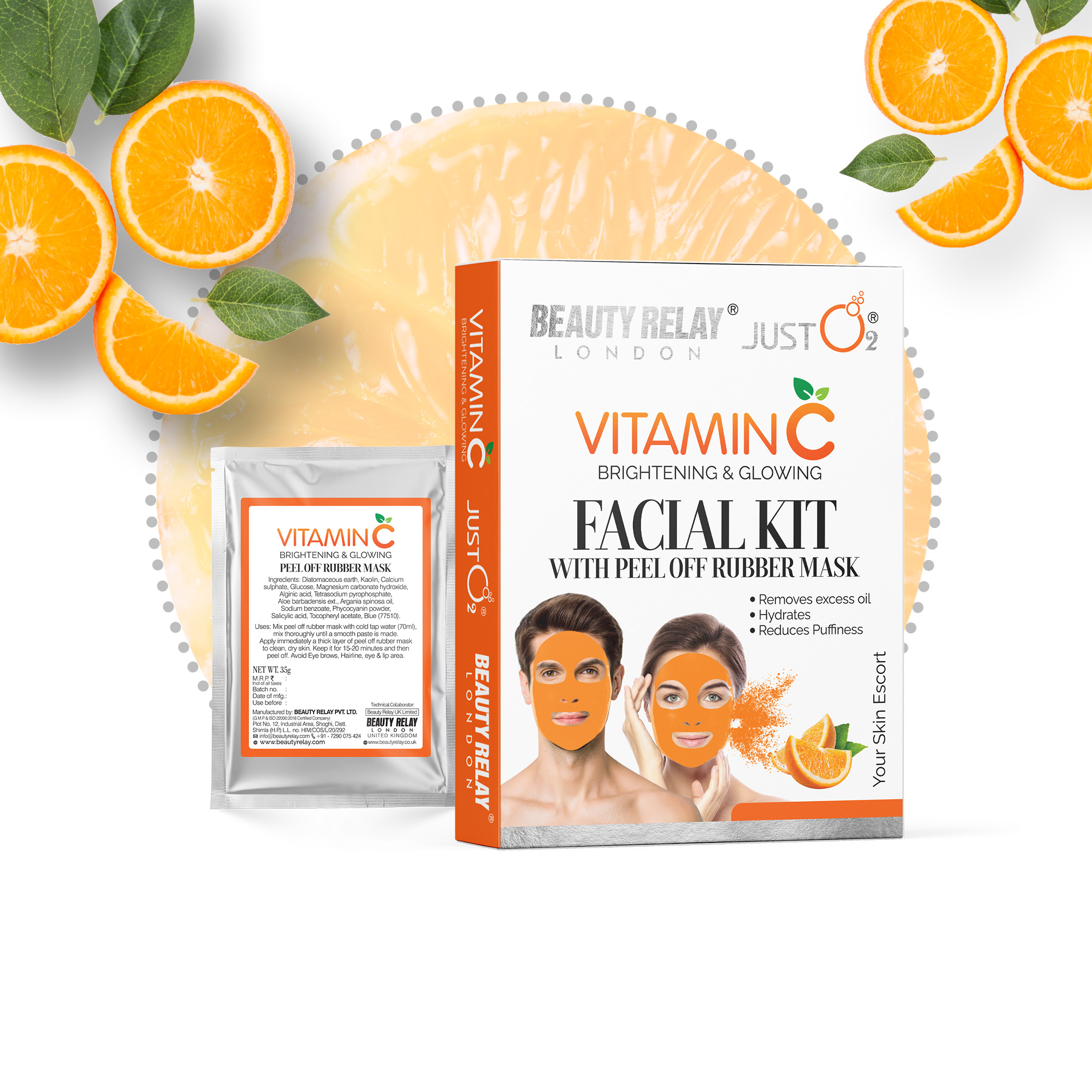 Vitamin C Facial Kit with Peel-off Rubber Mask - 59g