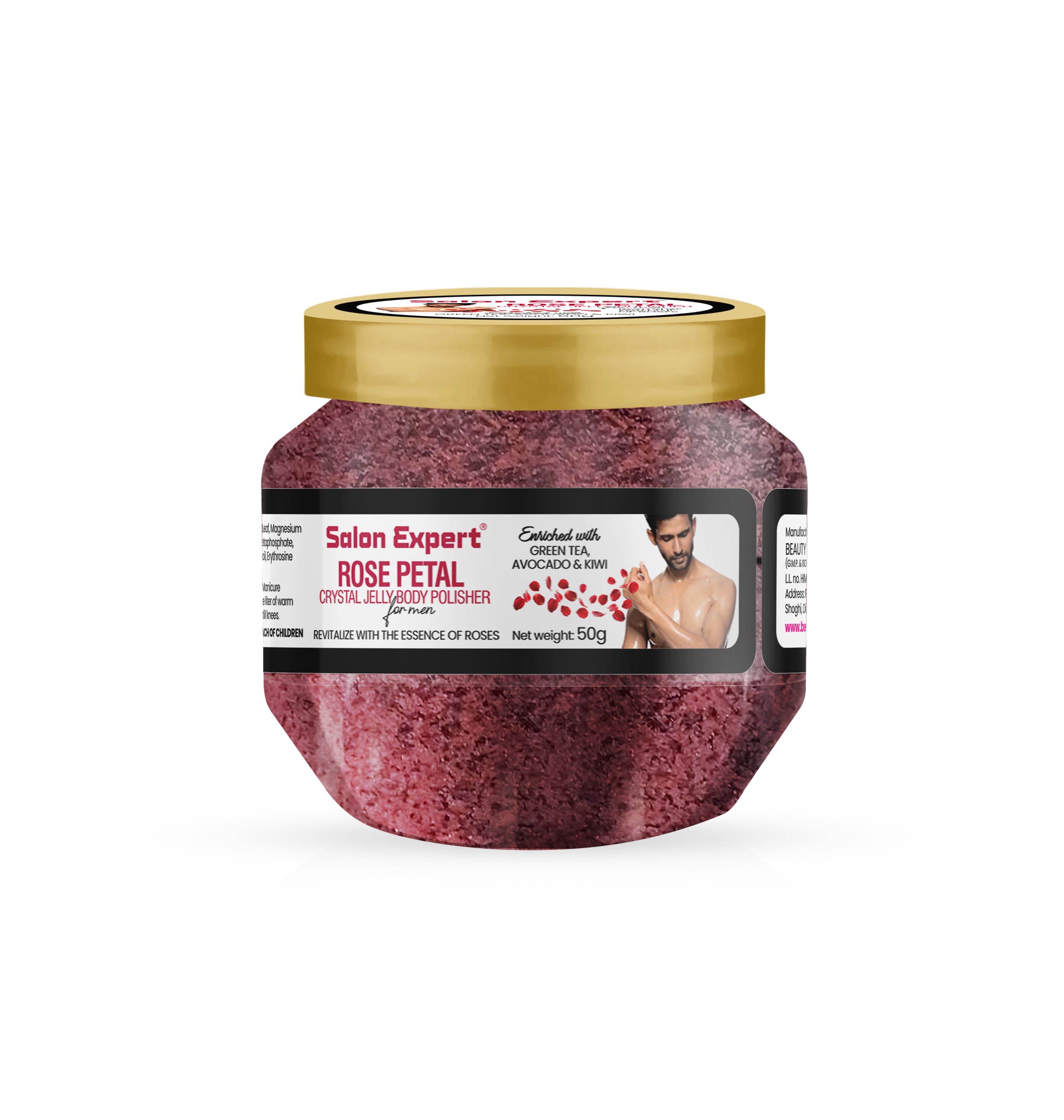 Rose Petal Crystal Jelly Body Polisher For Men