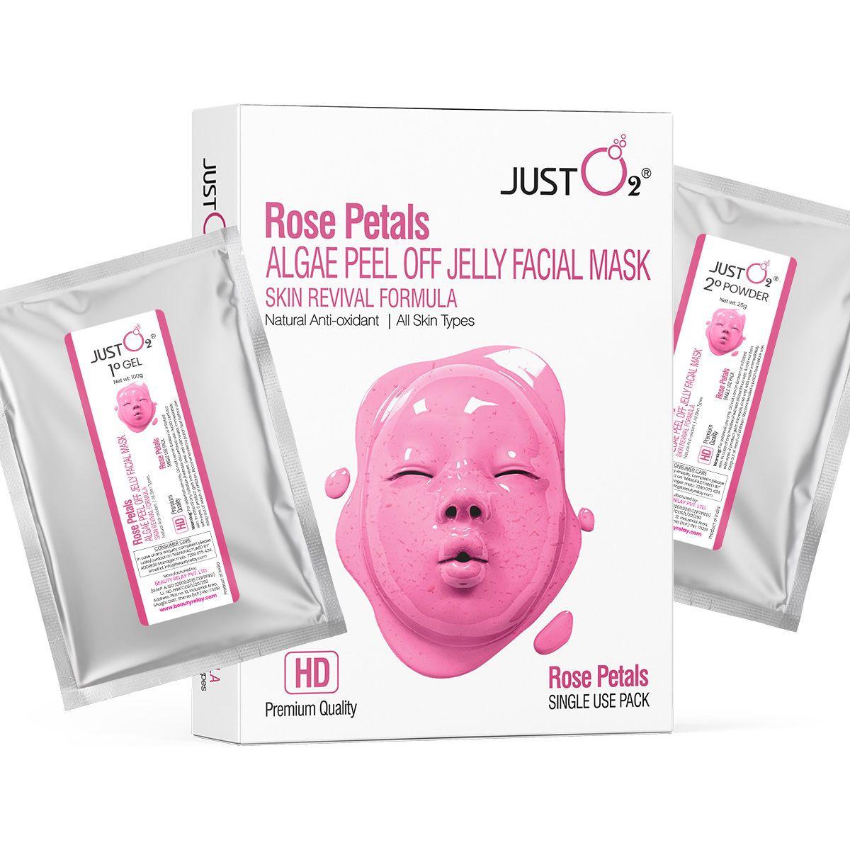 Rose Petals Algae Peel Off Jelly Facial Mask