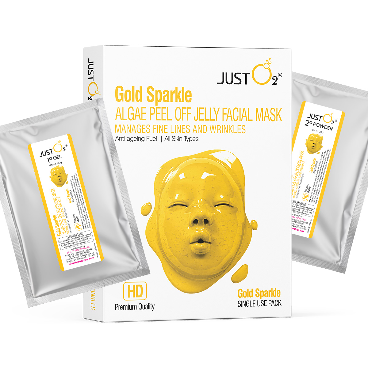 Gold Sparkle Algae Peel Off Jelly Facial Mask