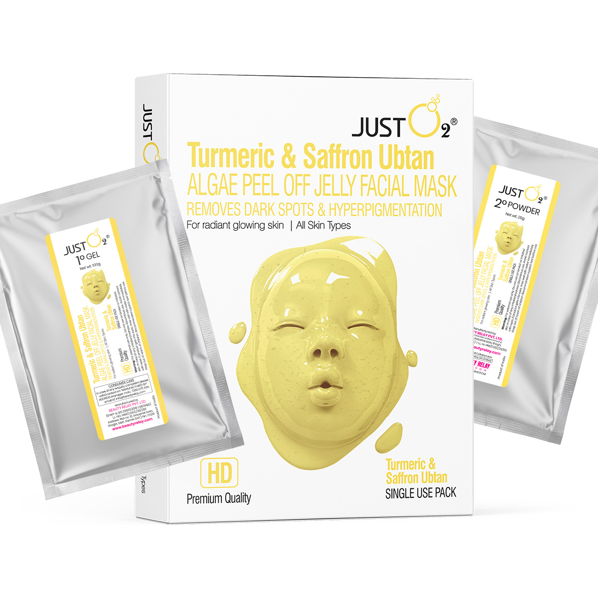Turmeric & Saffron Ubtan Algae Peel Off Jelly Facial Mask