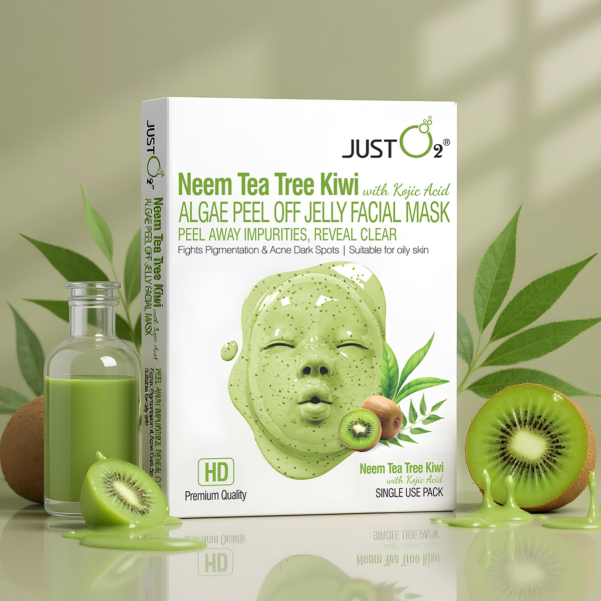 Neem Tea Tree Kiwi Algae Peel Off Jelly Facial Mask