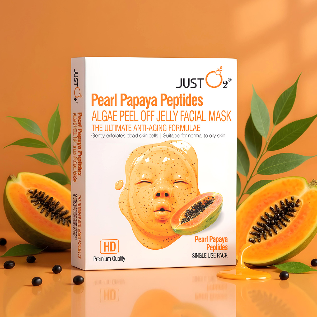 Pearl Papaya Peptides Algae Peel Off Jelly Facial Mask