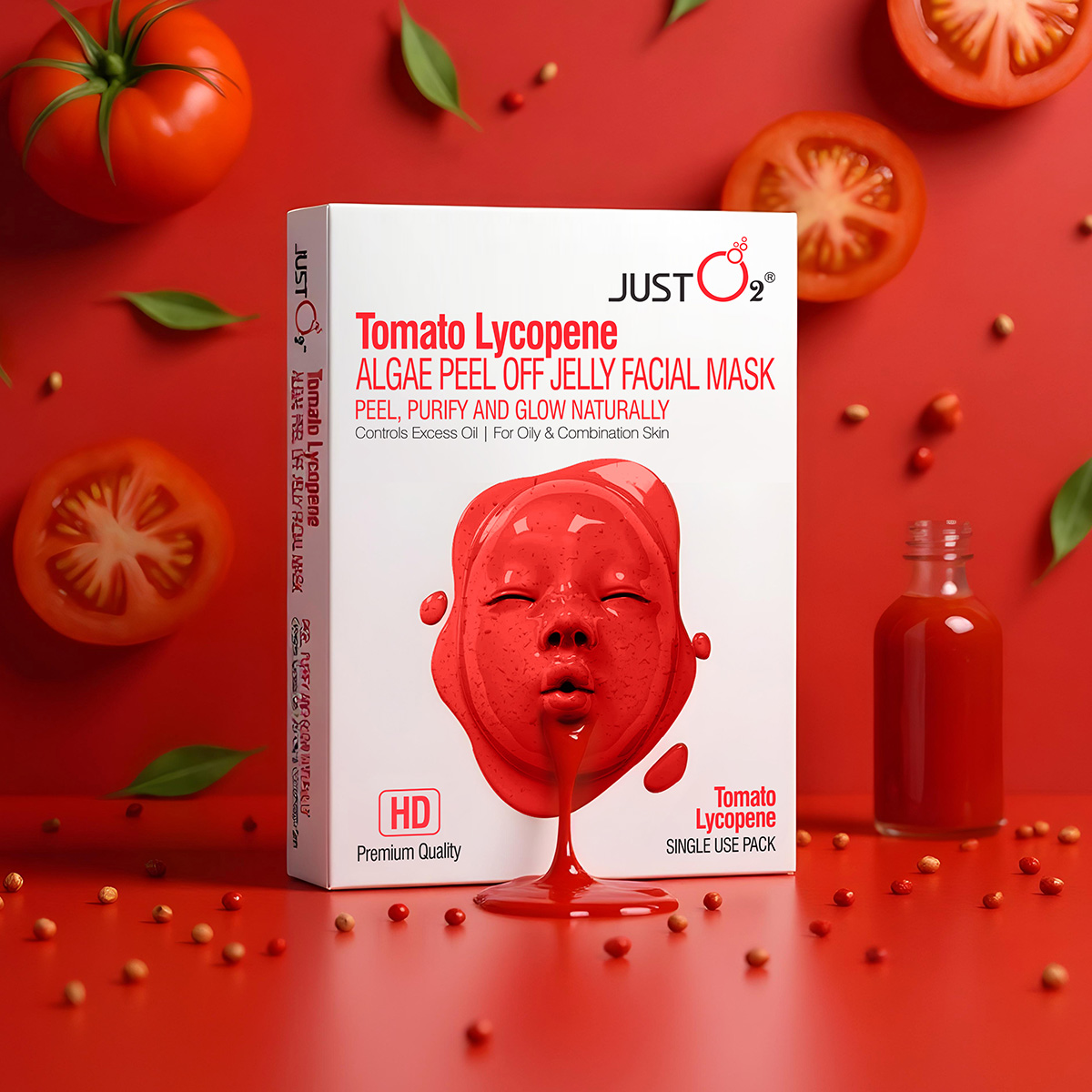 Tomato Lycopene Algae Peel Off Jelly Facial Mask